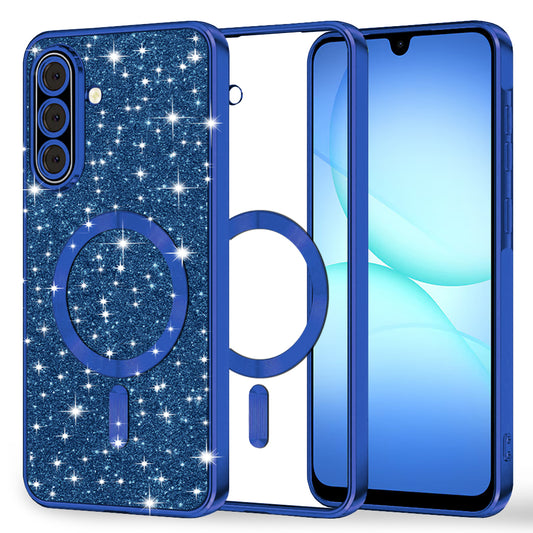 MagSafe-etui til Samsung Galaxy A17 4G / A17 5G, Techsuit, Luxury Glitter, Mørkeblå