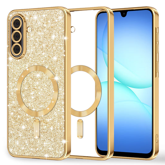 MagSafe-etui til Samsung Galaxy A17 4G / A17 5G, Techsuit, Luxury Glitter, Guld
