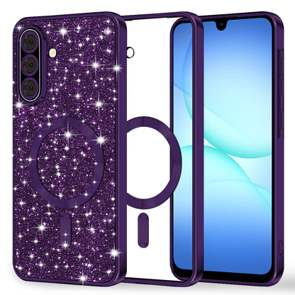 MagSafe-etui til Samsung Galaxy A17 4G / A17 5G, Techsuit, Luxury Glitter, Mørk Lilla