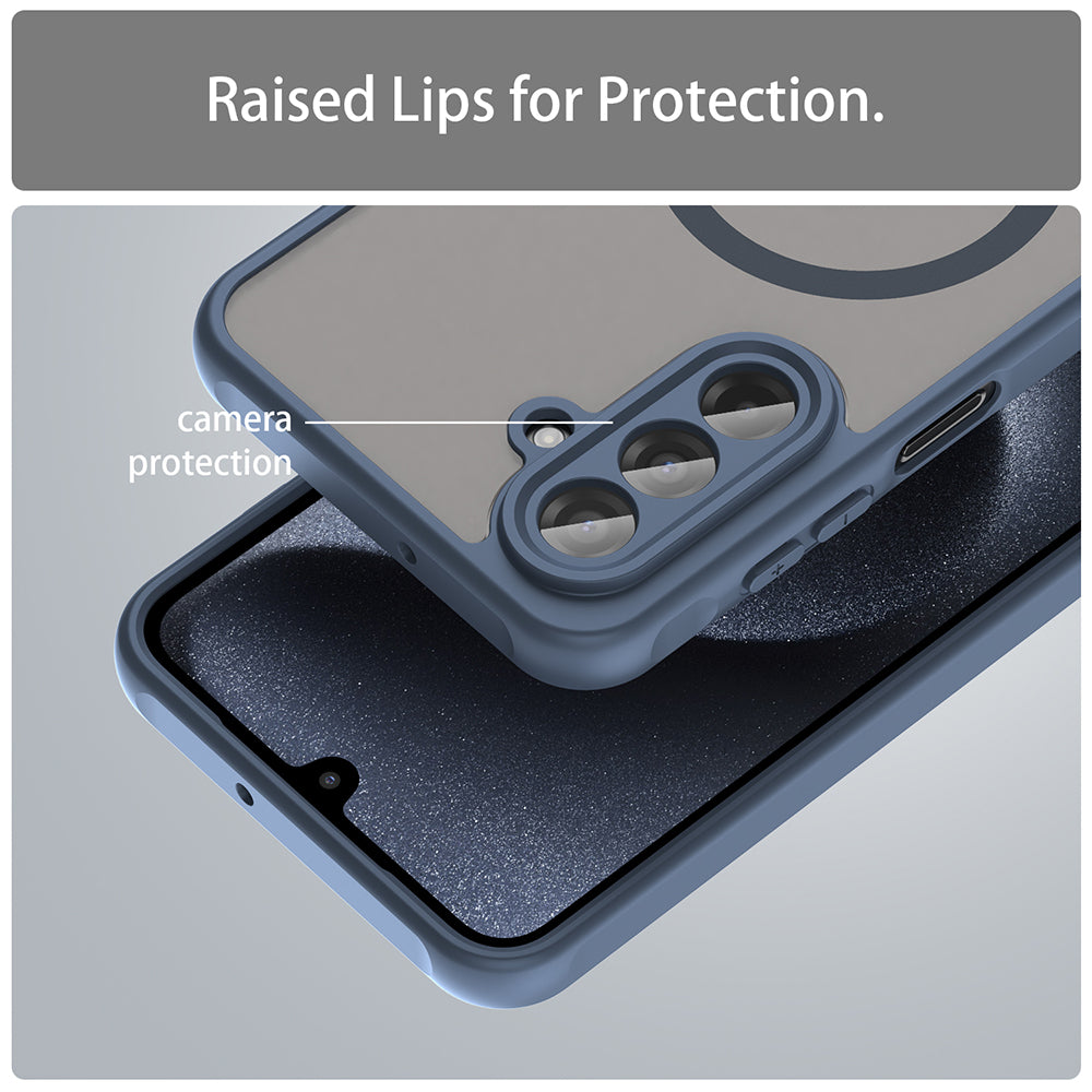 MagSafe-etui til Samsung Galaxy A17 5G, Techsuit, HaloFrost II, Mørkeblå
