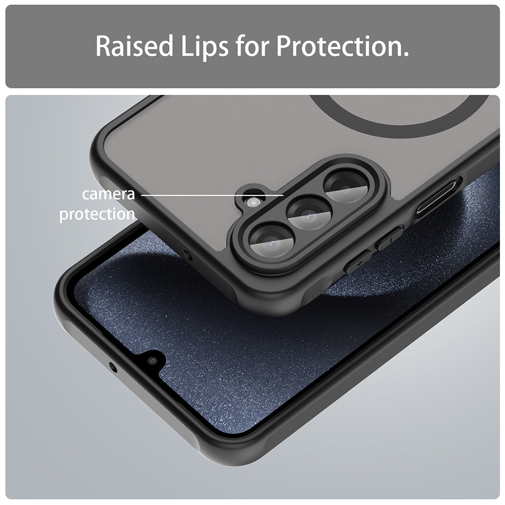 MagSafe-etui til Samsung Galaxy A17 5G, Techsuit, HaloFrost II, Sort