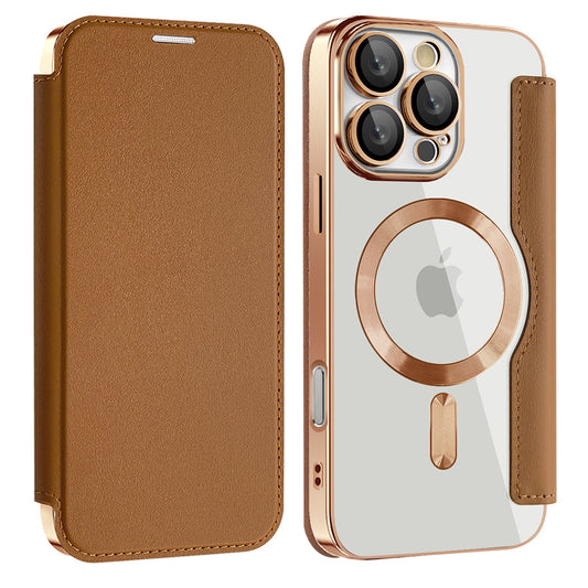 MagSafe-etui til Samsung Galaxy A17 5G, Techsuit, SmartMag Book, Brun
