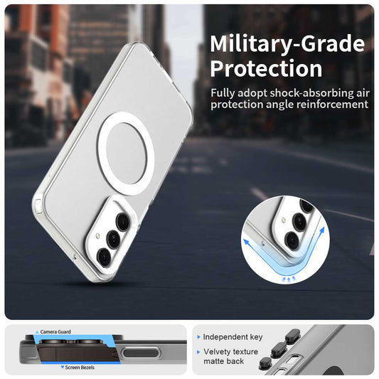 MagSafe-etui til Samsung Galaxy A25 A256, Techsuit, CandyCase, Hvid