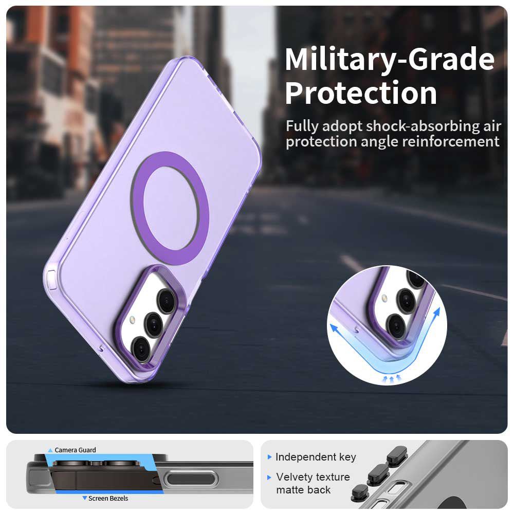 MagSafe-etui til Samsung Galaxy A25 A256, Techsuit, CandyCase, Lilla