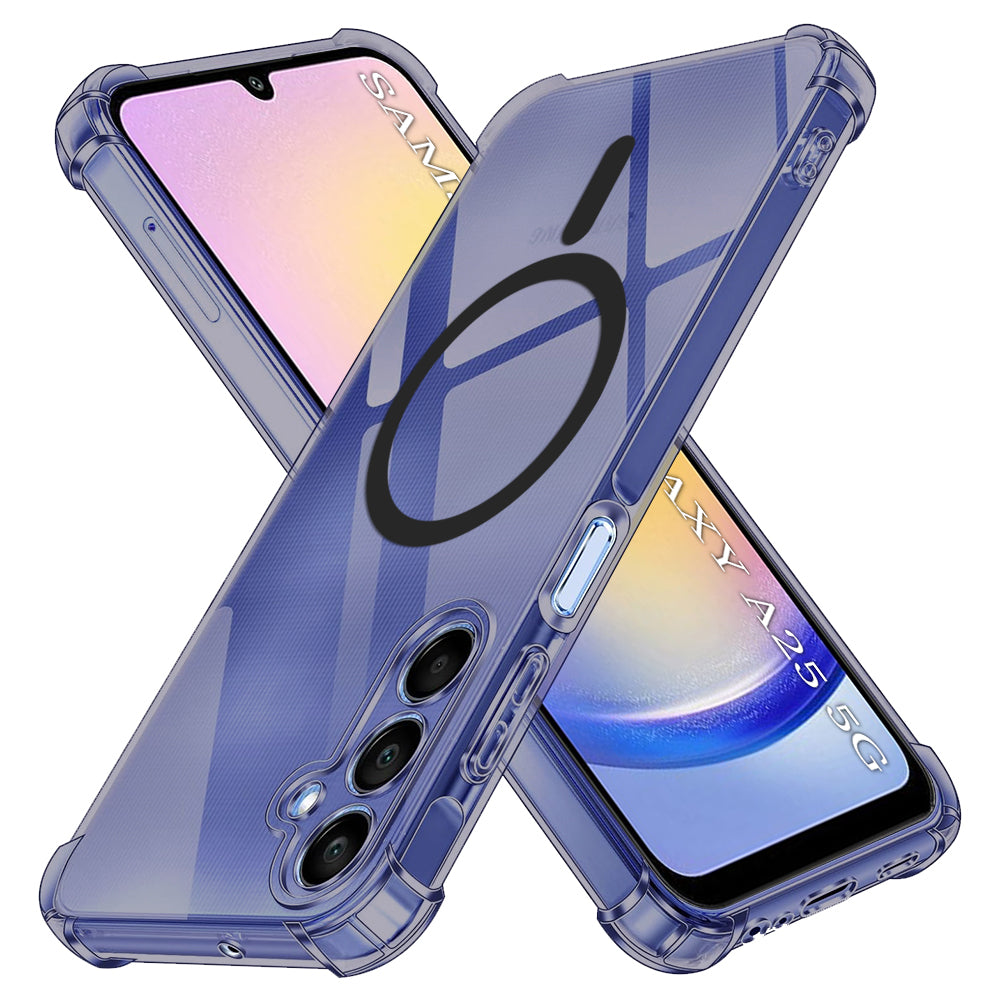 MagSafe-etui til Samsung Galaxy A25 A256, Techsuit, stødabsorberende klar, røgfarvet