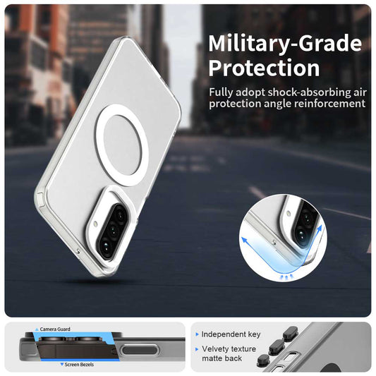 MagSafe-etui til Samsung Galaxy A26 A266, Techsuit, CandyCase, Hvid