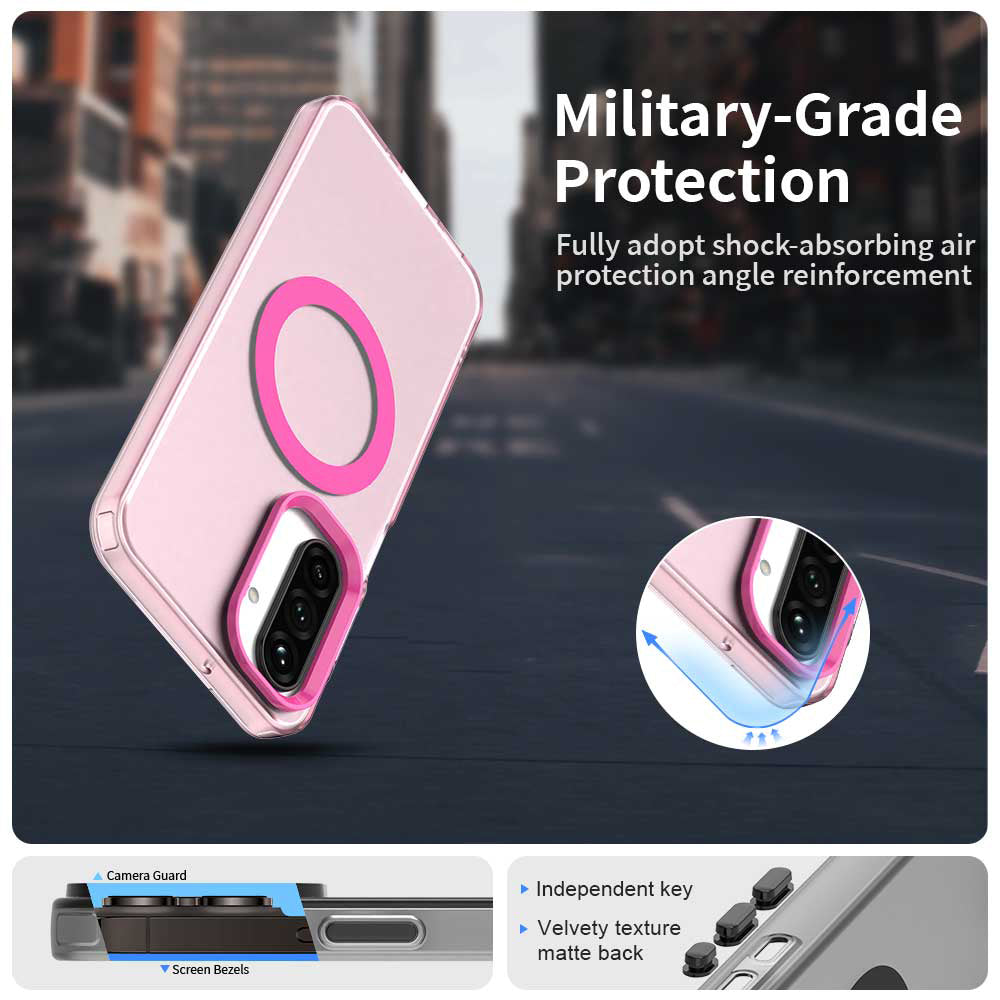 MagSafe-etui til Samsung Galaxy A26 A266, Techsuit, CandyCase, Lyserød