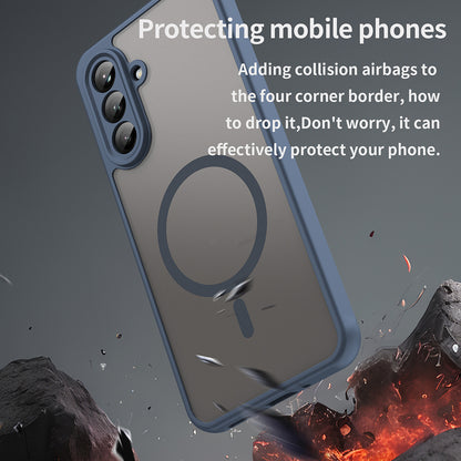 MagSafe-etui til Samsung Galaxy A26 A266, Techsuit, HaloFrost II, Mørkeblå