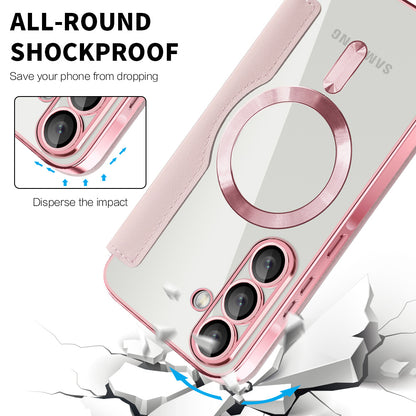 MagSafe-etui til Samsung Galaxy A26 A266, Techsuit, SmartMag Book, Lyserød
