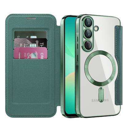 MagSafe-etui til Samsung Galaxy A26 A266, Techsuit, SmartMag Book, Grøn