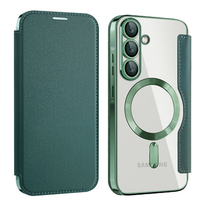 MagSafe-etui til Samsung Galaxy A26 A266, Techsuit, SmartMag Book, Grøn