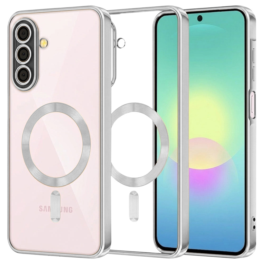 MagSafe-etui til Samsung Galaxy A27 5G, Techsuit, Luxury Crystal, Sølv
