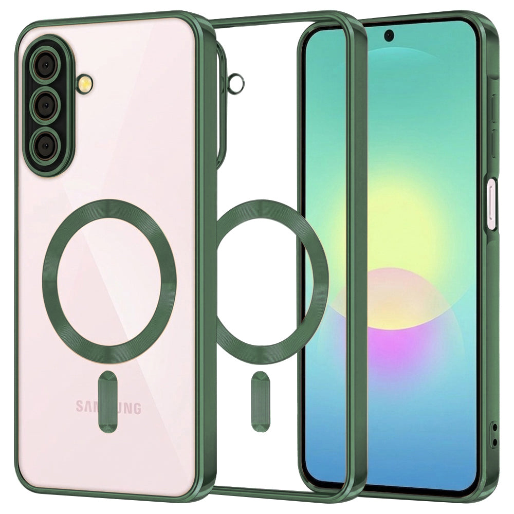 MagSafe-etui til Samsung Galaxy A27 5G, Techsuit, Luxury Crystal, Mørkegrøn
