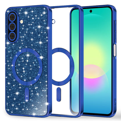 MagSafe-etui til Samsung Galaxy A27 5G, Techsuit, Luxury Glitter, Mørkeblå