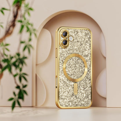 MagSafe-etui til Samsung Galaxy A27 5G, Techsuit, Luxury Glitter, Mørkeblå