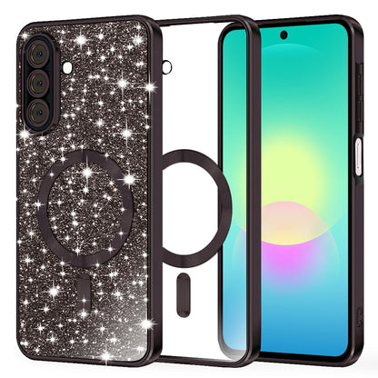 MagSafe-etui til Samsung Galaxy A27 5G, Techsuit, Luxury Glitter, Sort