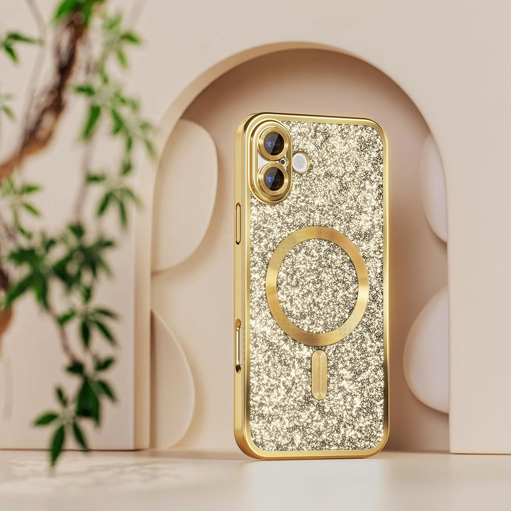 MagSafe-etui til Samsung Galaxy A27 5G, Techsuit, Luxury Glitter, Sort