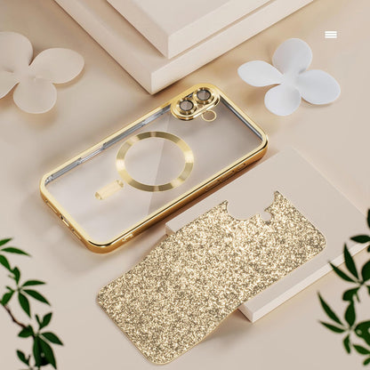 MagSafe-etui til Samsung Galaxy A27 5G, Techsuit, Luxury Glitter, Sort