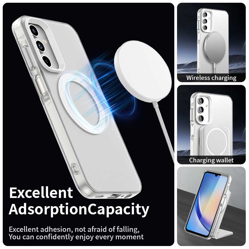 MagSafe-etui til Samsung Galaxy A35 5G A356, Techsuit, CandyCase, Hvid
