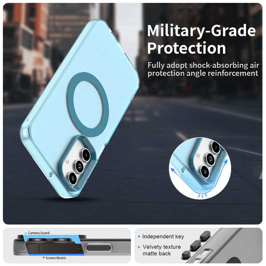 MagSafe-etui til Samsung Galaxy A35 5G A356, Techsuit, CandyCase, Blå