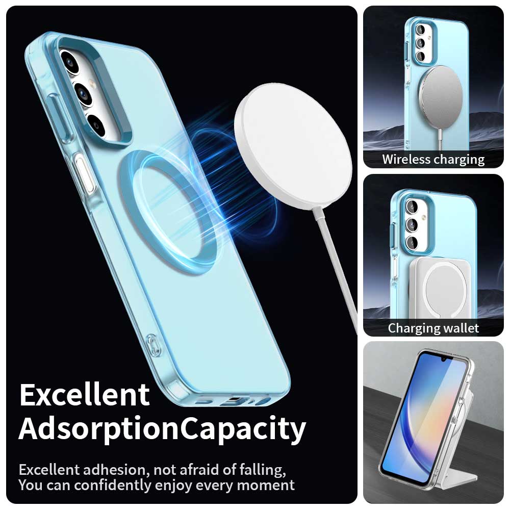 MagSafe Case for Samsung Galaxy A35 5G A356, Techsuit, CandyCase, Blue