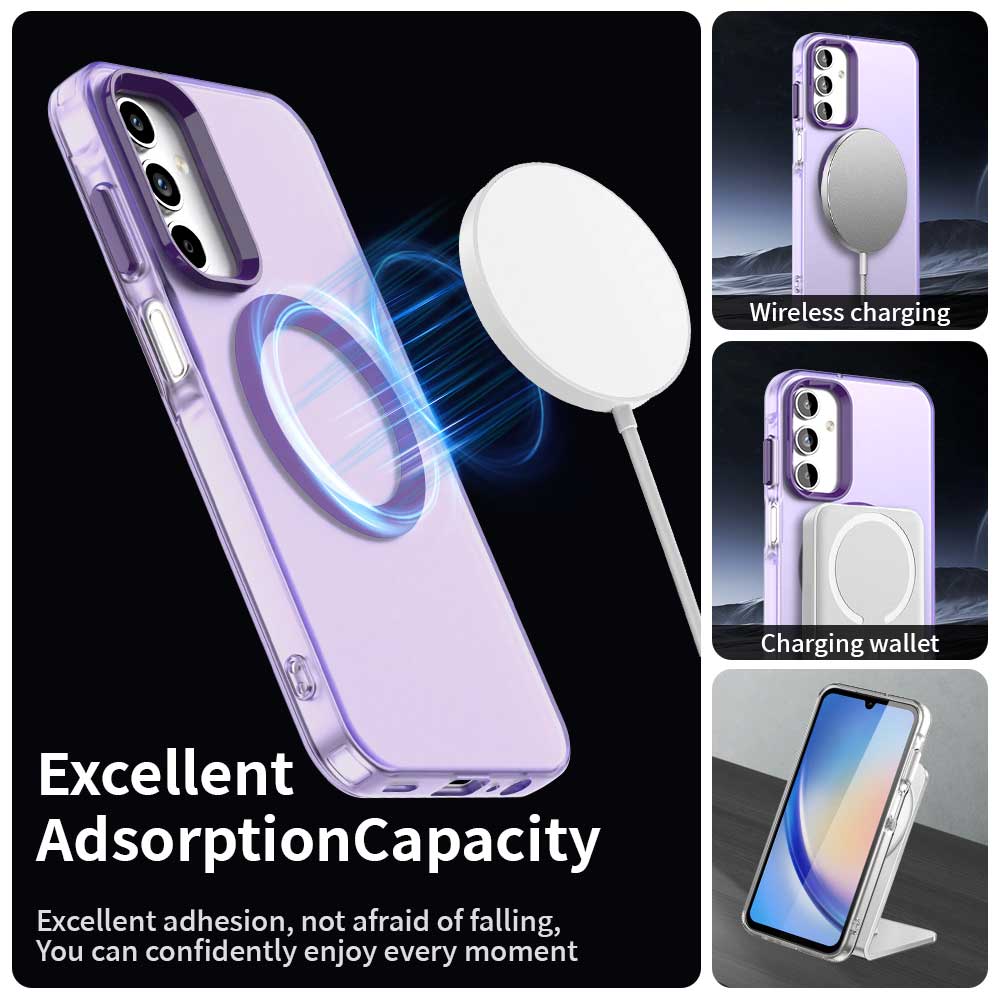 MagSafe-etui til Samsung Galaxy A35 5G A356, Techsuit, CandyCase, Lilla