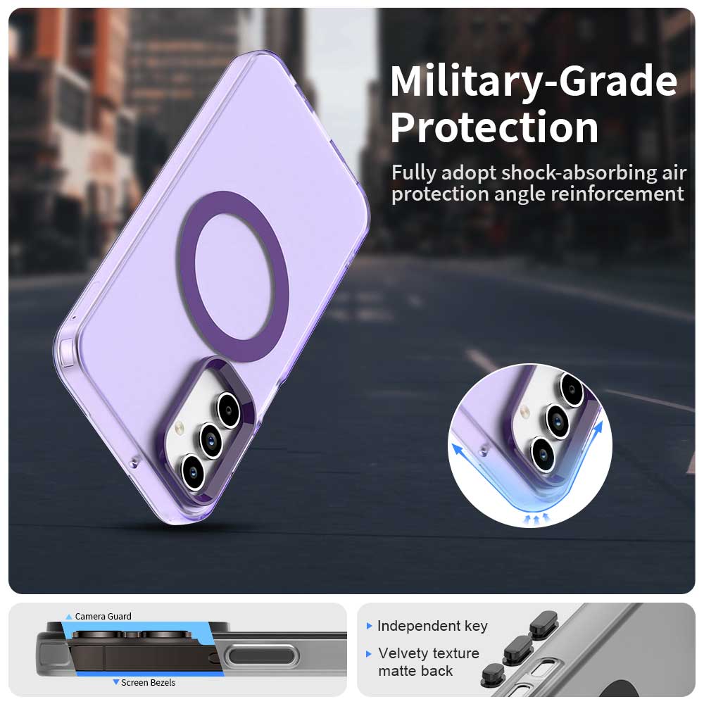 MagSafe-etui til Samsung Galaxy A35 5G A356, Techsuit, CandyCase, Lilla
