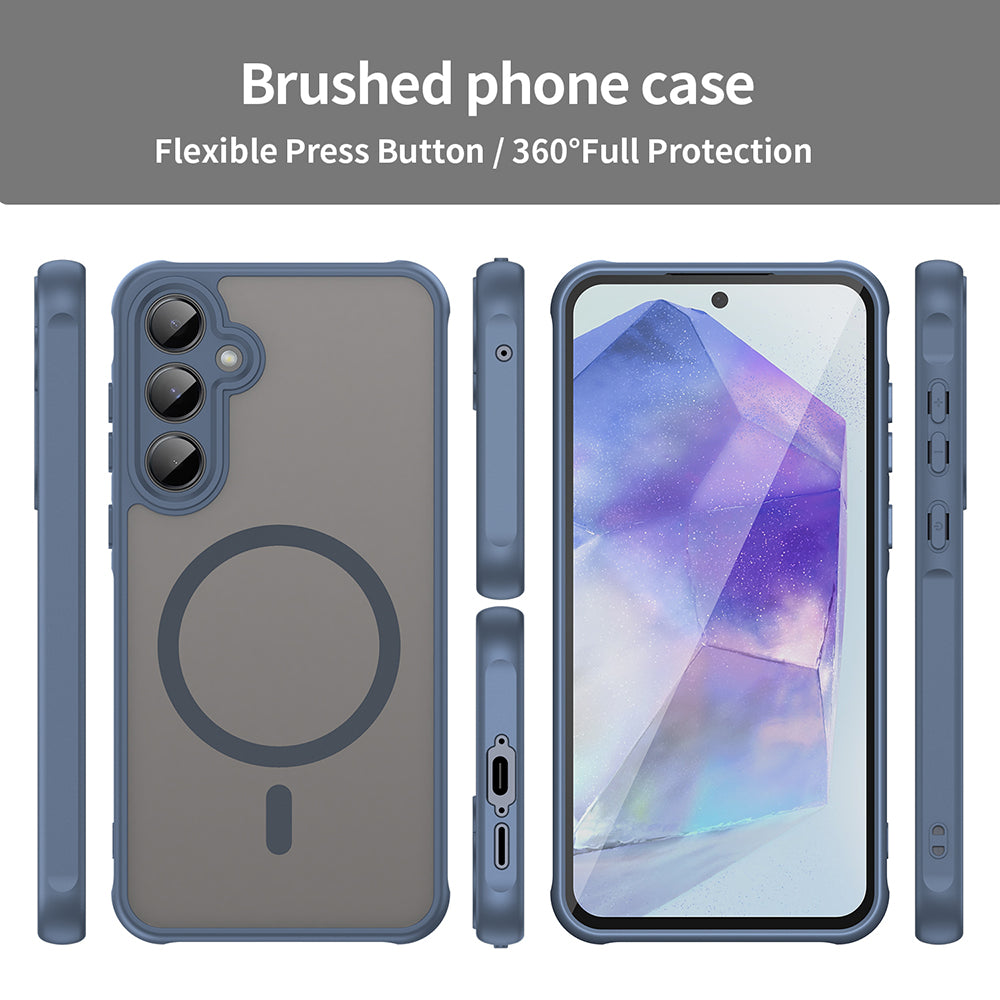 MagSafe-etui til Samsung Galaxy A35 5G A356, Techsuit, HaloFrost II, Mørkeblå