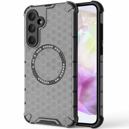 MagSafe-etui til Samsung Galaxy A35 5G A356, Techsuit, HoneyComb Shield, Sort
