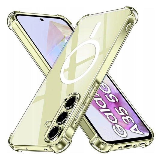 MagSafe-etui til Samsung Galaxy A35 5G A356, Techsuit, stødabsorberende, gennemsigtig