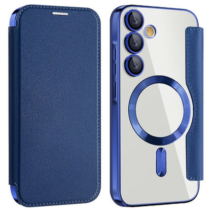 MagSafe-etui til Samsung Galaxy A35 5G A356, Techsuit, SmartMag Book, Blå