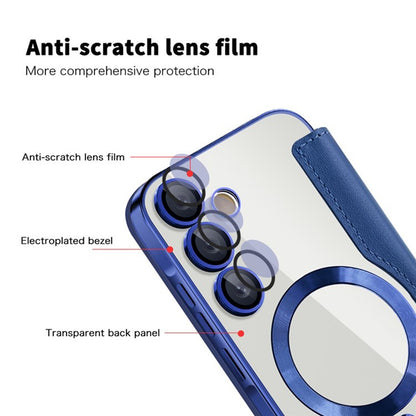 MagSafe-etui til Samsung Galaxy A35 5G A356, Techsuit, SmartMag Book, Blå