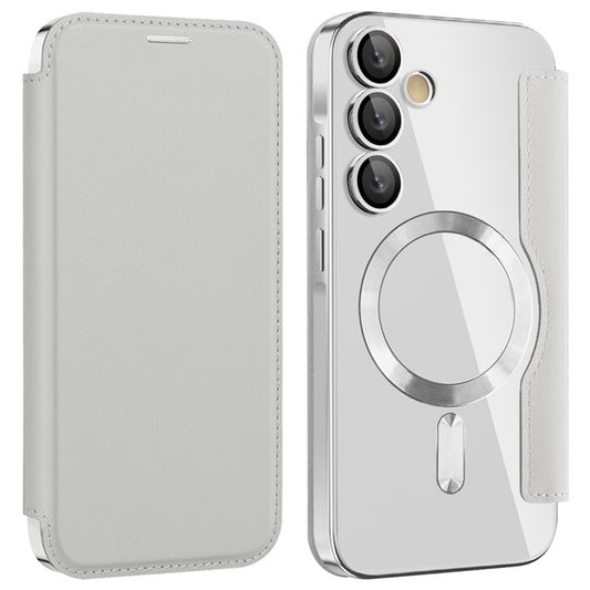 MagSafe-etui til Samsung Galaxy A35 5G A356, Techsuit, SmartMag Book, Grå
