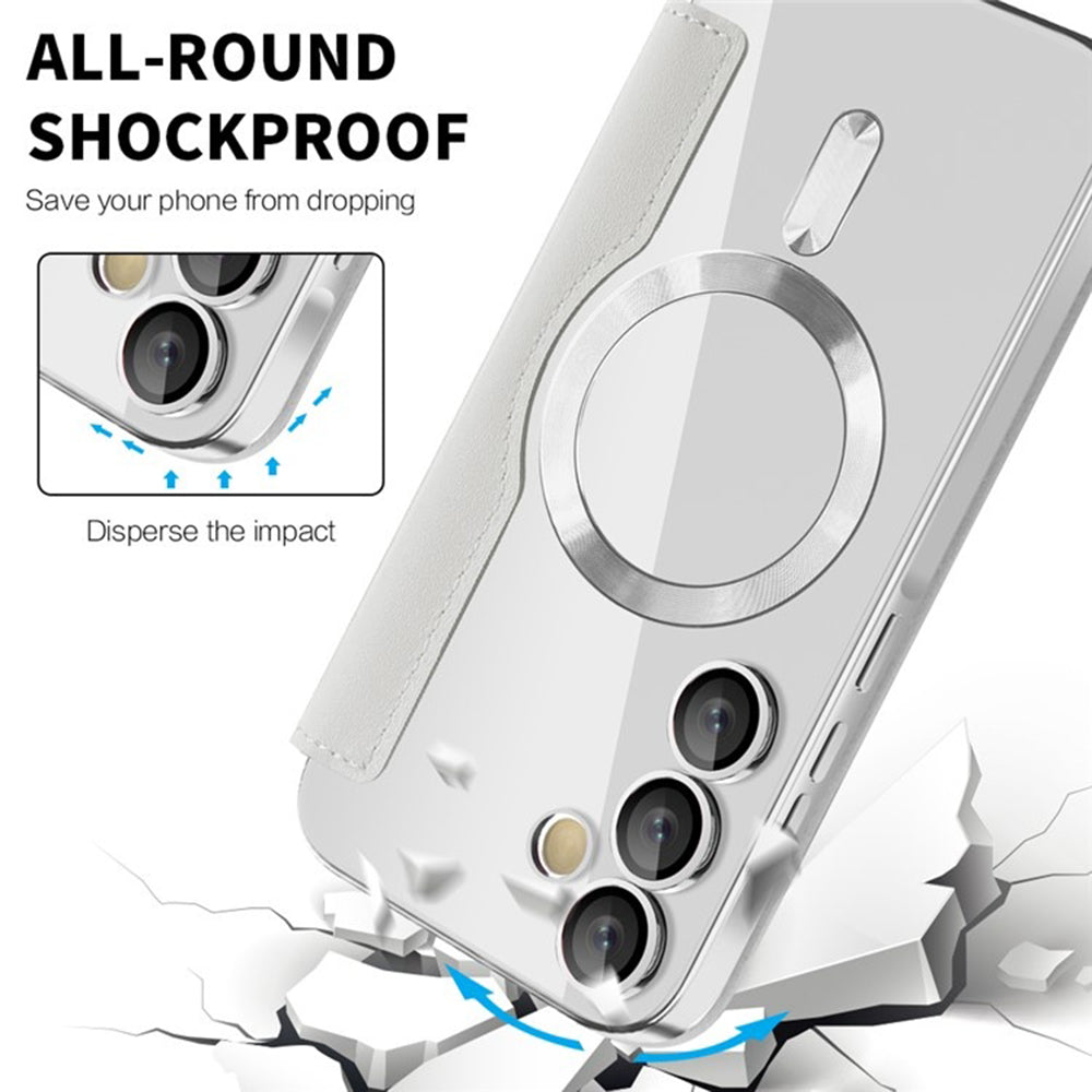 MagSafe-etui til Samsung Galaxy A35 5G A356, Techsuit, SmartMag Book, Grå