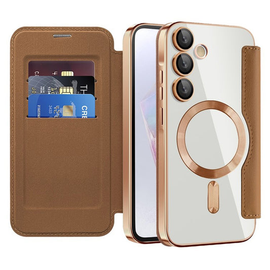 MagSafe-etui til Samsung Galaxy A35 5G A356, Techsuit, SmartMag Book, Brun