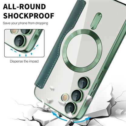 MagSafe-etui til Samsung Galaxy A35 5G A356, Techsuit, SmartMag Book, Grøn