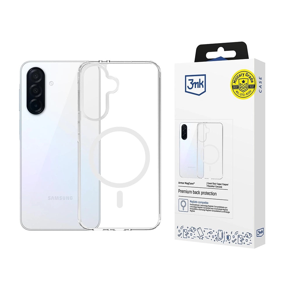 MagSafe-etui til Samsung Galaxy A36 A366, 3MK, Armor MagCase, Transparent