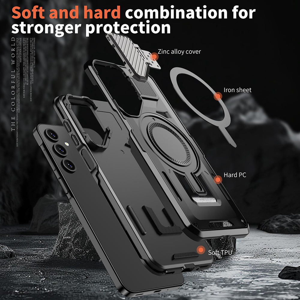 MagSafe Case for Samsung Galaxy A36 A366, Techsuit, CamVault, Black