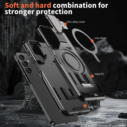 MagSafe Case for Samsung Galaxy A36 A366, Techsuit, CamVault, Black
