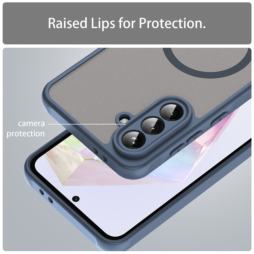MagSafe-etui til Samsung Galaxy A36 A366, Techsuit, HaloFrost II, Mørkeblå