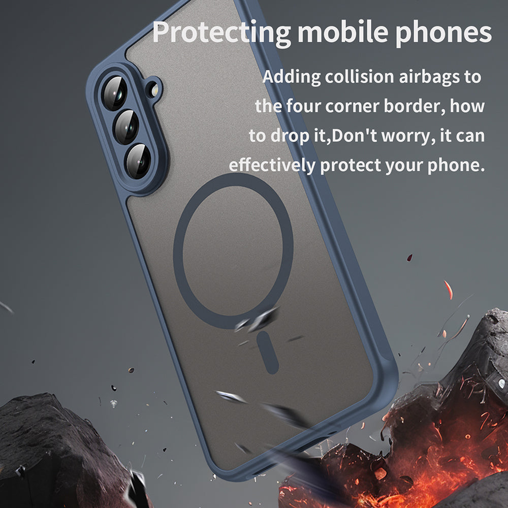 MagSafe-etui til Samsung Galaxy A36 A366, Techsuit, HaloFrost II, Mørkeblå