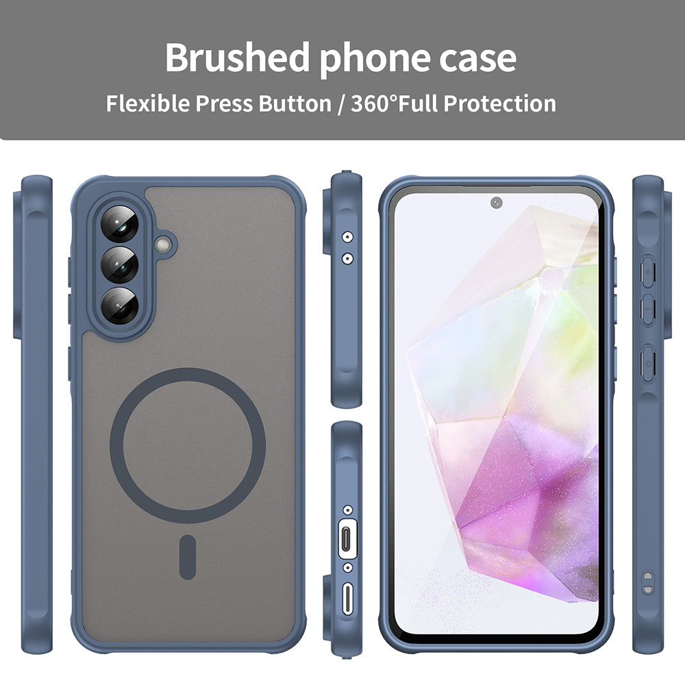 MagSafe-etui til Samsung Galaxy A36 A366, Techsuit, HaloFrost II, Mørkeblå
