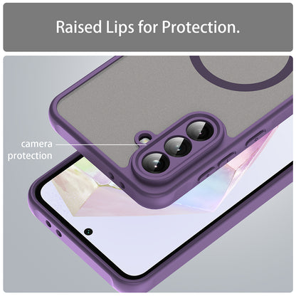 MagSafe Case for Samsung Galaxy A36 A366, Techsuit, HaloFrost II, Purple