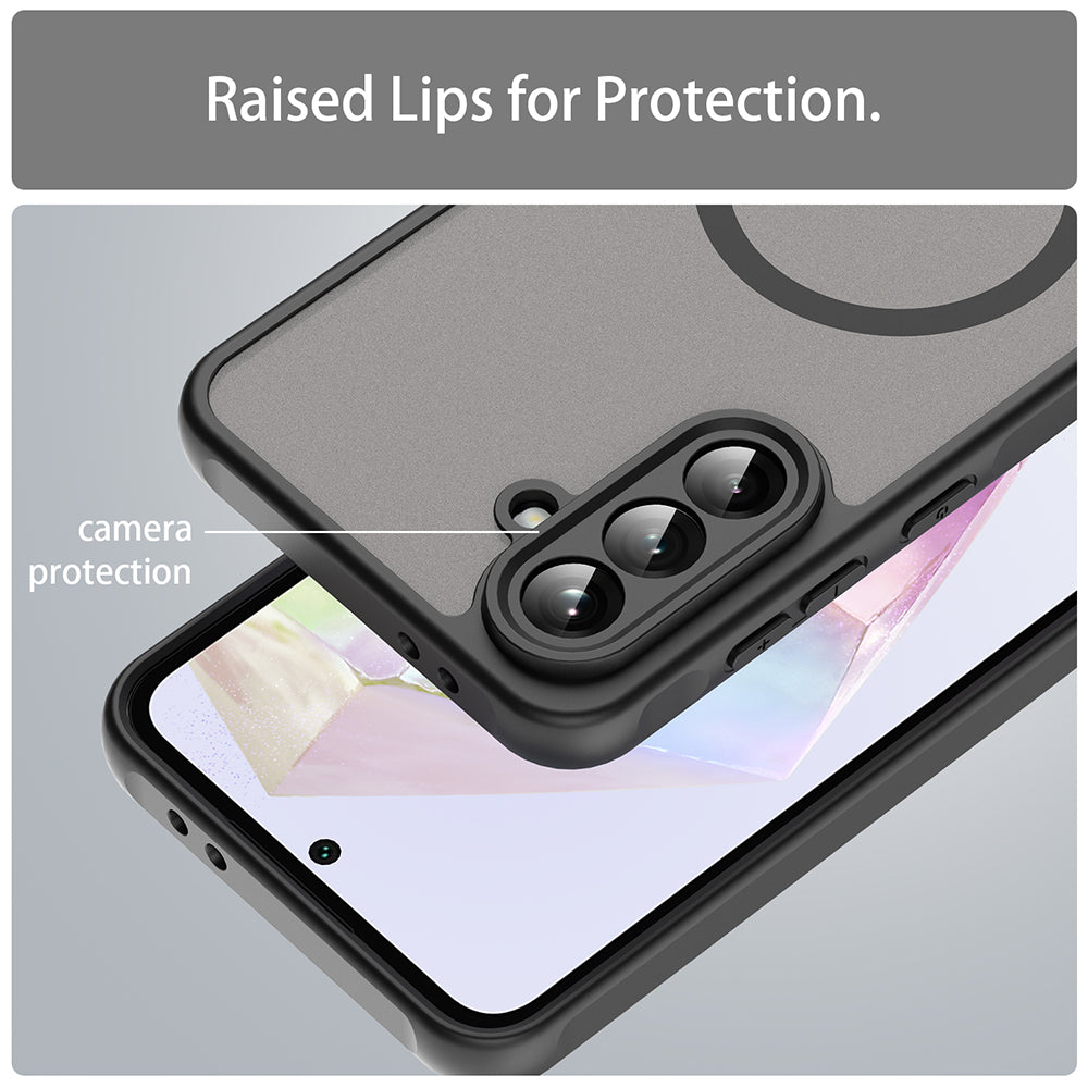 MagSafe-etui til Samsung Galaxy A36 A366, Techsuit, HaloFrost II, Sort