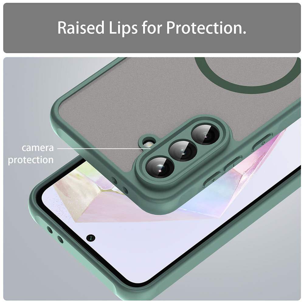 MagSafe-etui til Samsung Galaxy A36 A366, Techsuit, HaloFrost II, Grøn