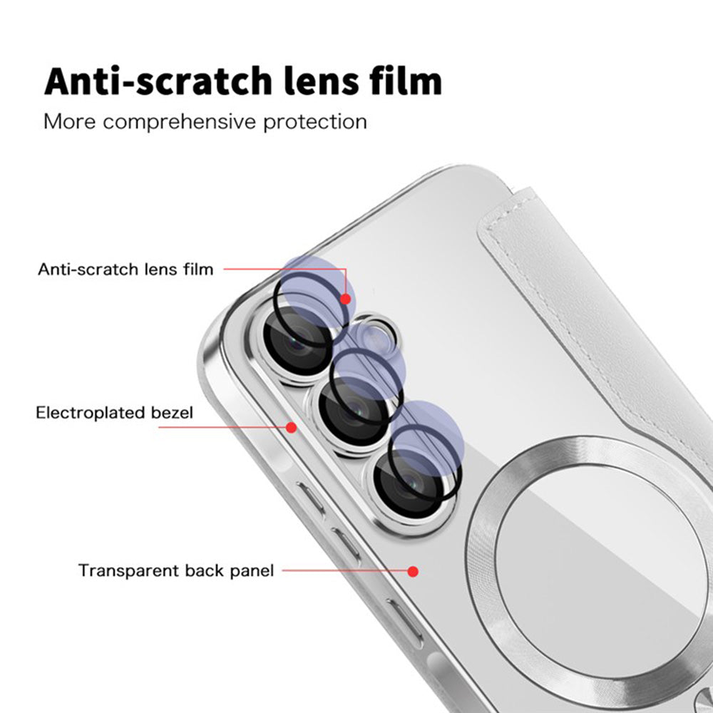 MagSafe Case for Samsung Galaxy A36 A366, Techsuit, SmartMag Book, Gray