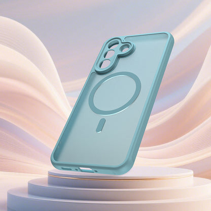 MagSafe Case for Samsung Galaxy A37 5G, Techsuit, HaloFrost II, Light Green