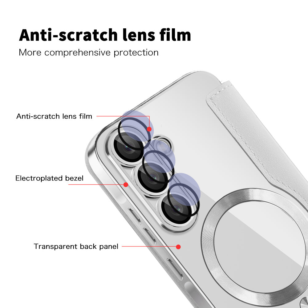 MagSafe cover til Samsung Galaxy A37 5G, Techsuit, SmartMag Book, Grå