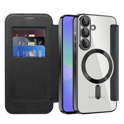 MagSafe cover til Samsung Galaxy A37 5G, Techsuit, SmartMag Book, Sort