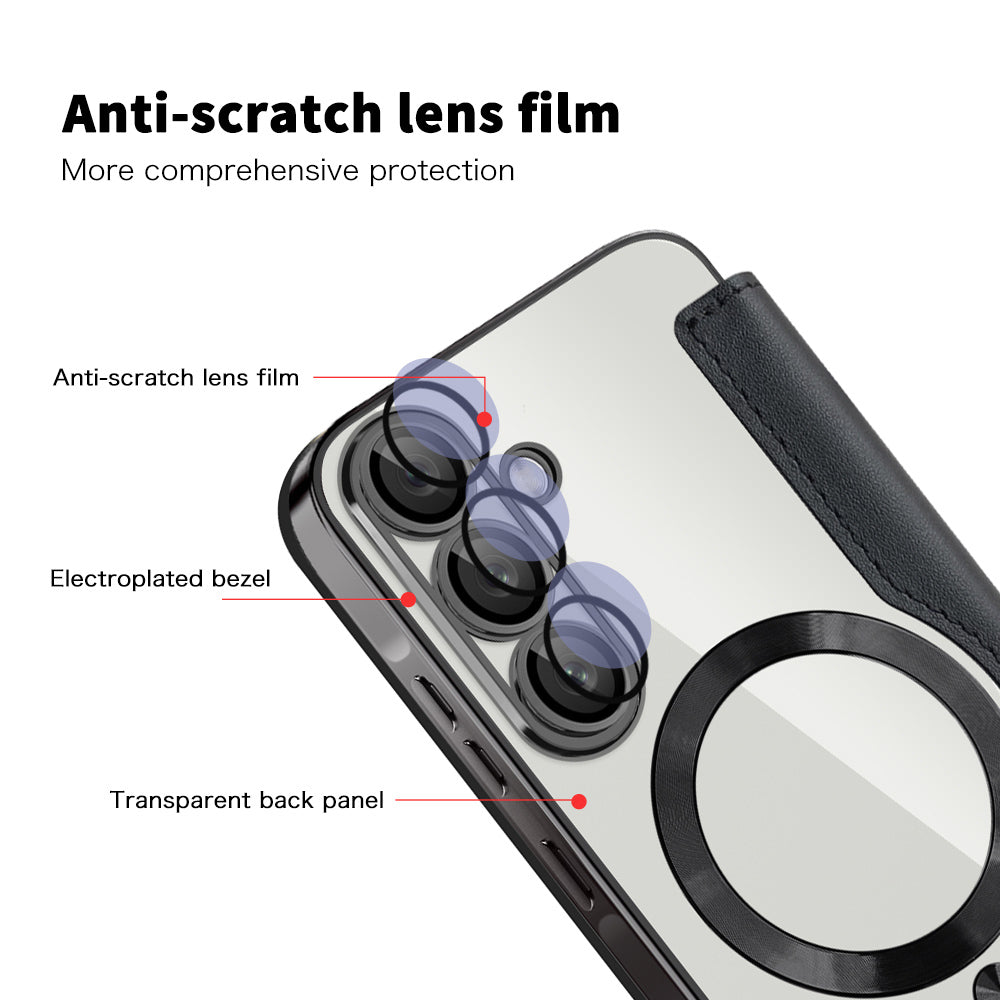 MagSafe cover til Samsung Galaxy A37 5G, Techsuit, SmartMag Book, Sort